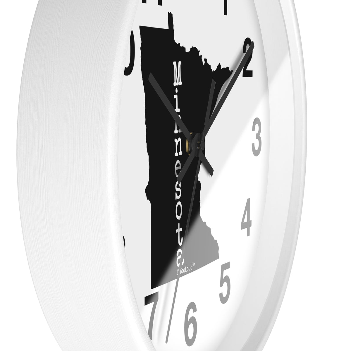 Minnesota – United States Shape 10" Round Wall Clock with Numbers by TOOLOUD