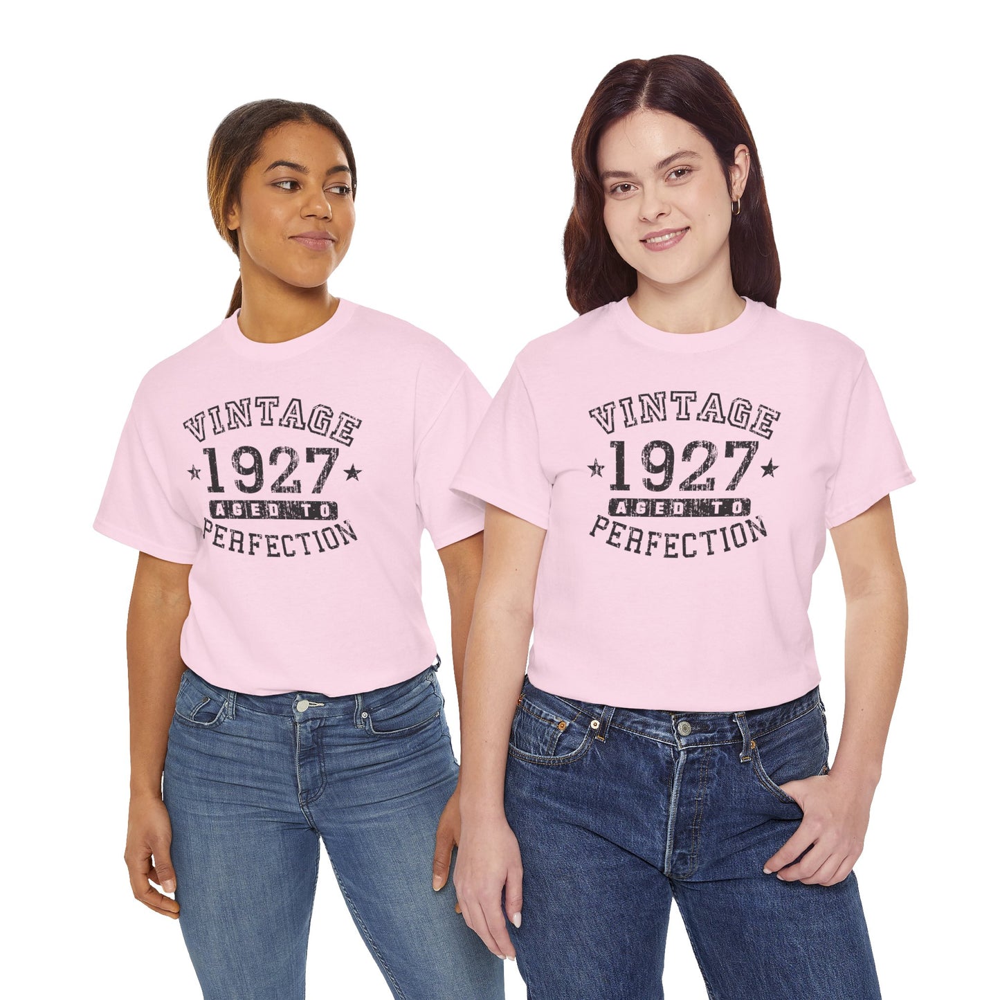 1927 – Adult Unisex Vintage Birth Year Aged to Perfection Birthday T-Shirt by TOOLOUD
