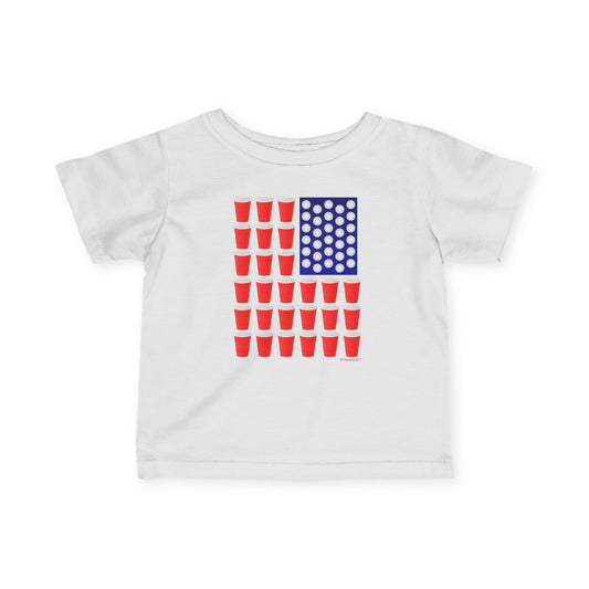 Beer Pong Flag Infant T-Shirt by TOOLOUD