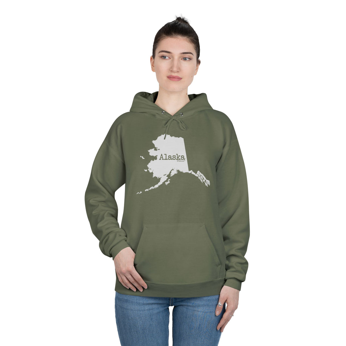 Alaska – United States Shape Dark Hoodie Sweatshirt by TOOLOUD