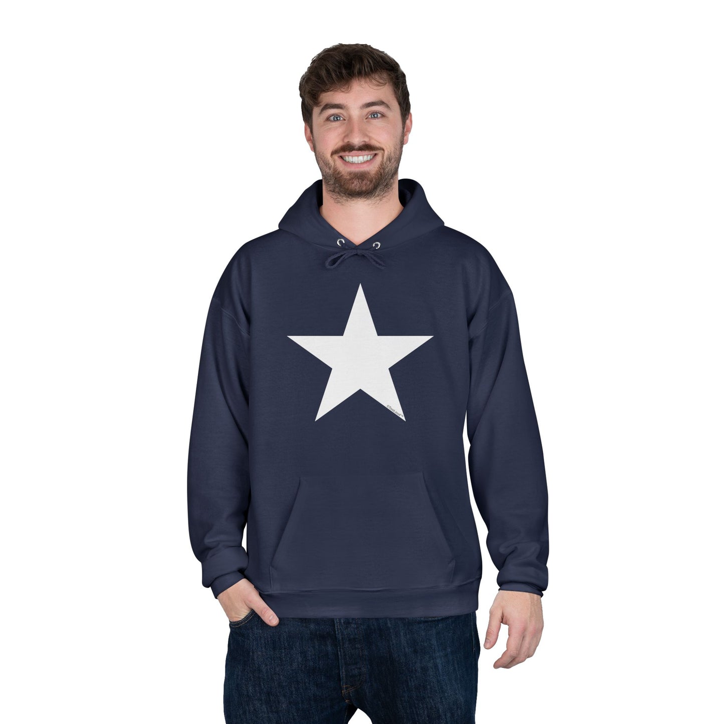 White Star Dark Adult Hoodie Sweatshirt by TOOLOUD