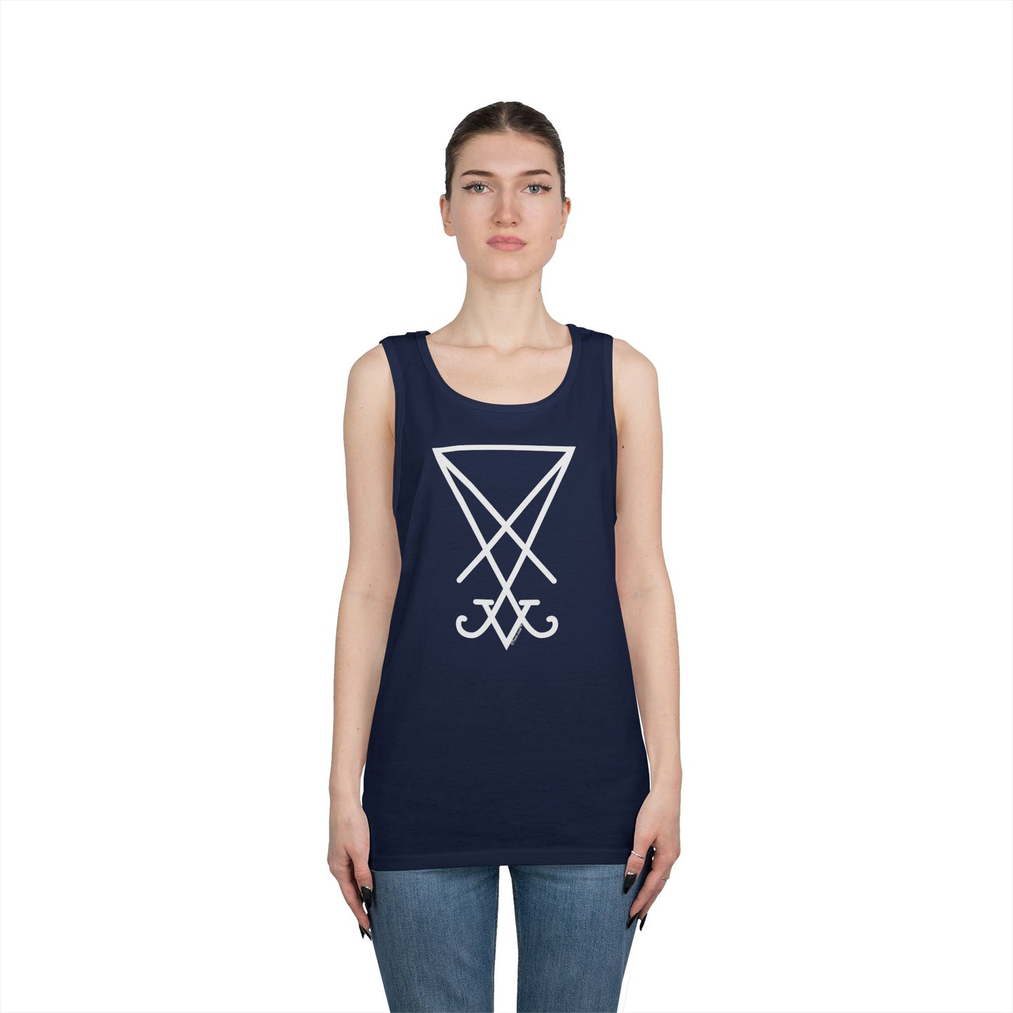Sigil of Lucifer – Seal of Satan Dark Adult Loose Tank Top by TOOLOUD