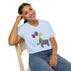 Cute Elephant with Balloons Unisex Adult T-Shirt by TOOLOUD