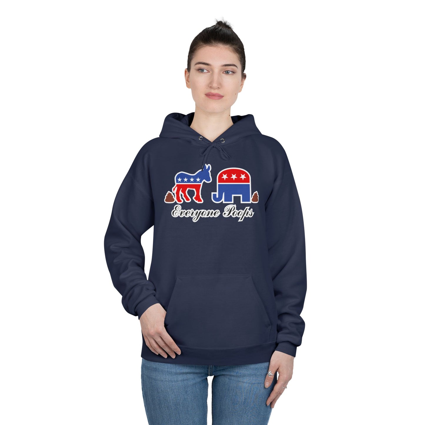 Everyone Poops Donkey Elephant Dark Hoodie Sweatshirt by TOOLOUD™