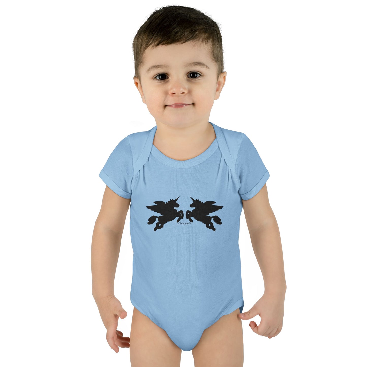 Unicorn Pegasus Design Baby Romper Bodysuit by TOOLOUD