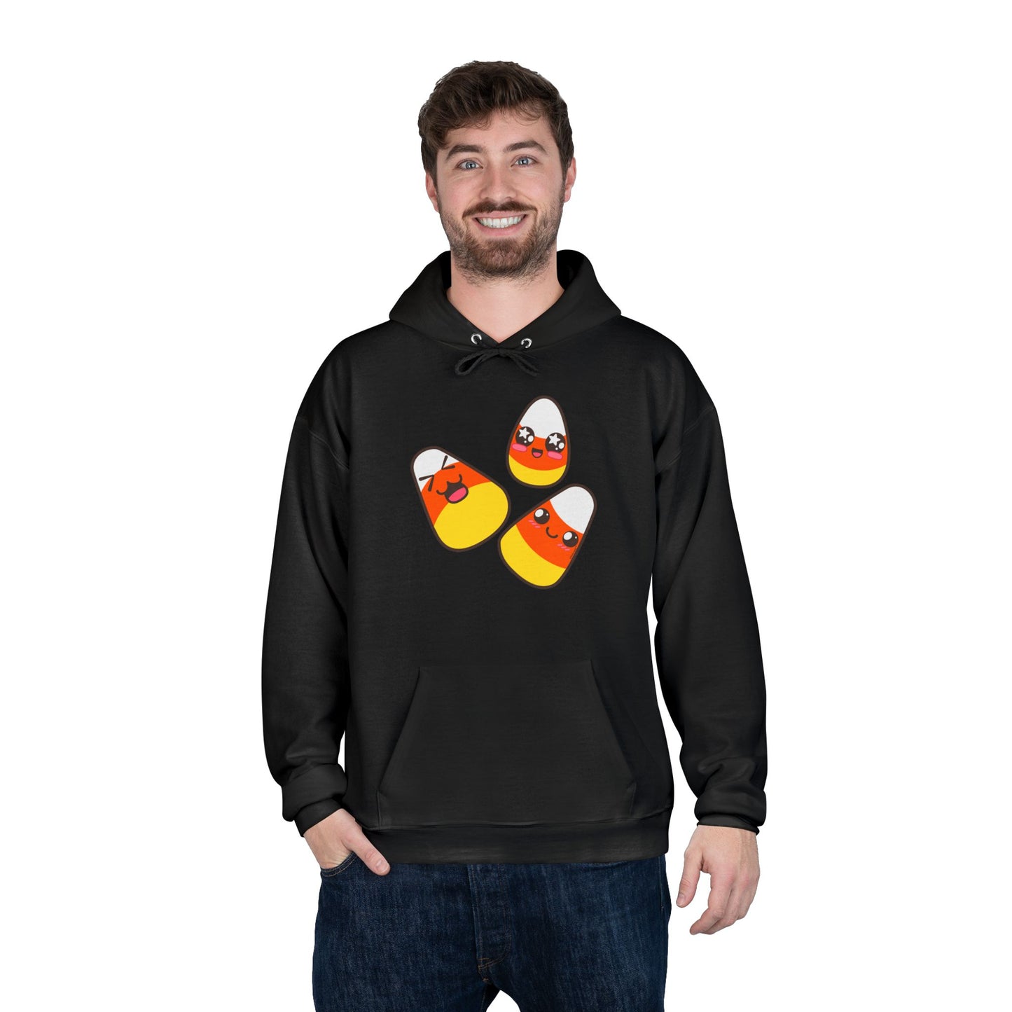 Cute Candy Corn Family Halloween Adult Hoodie Sweatshirt by TOOLOUD