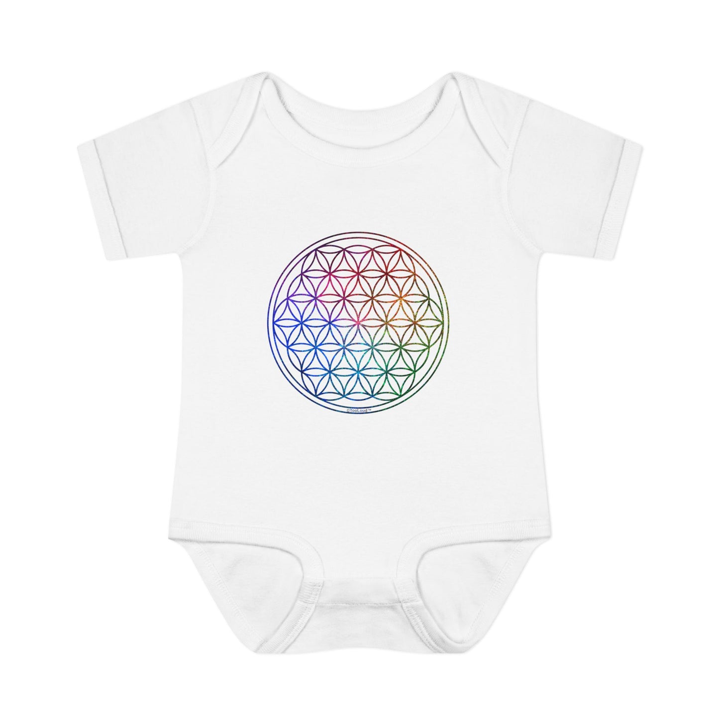 Flower of Life Circle Baby Romper Bodysuit by TOOLOUD