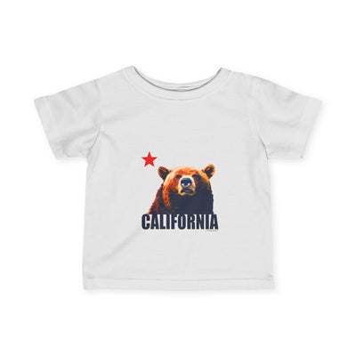 California Republic Grizzly Bear and Star Infant T-Shirt by TOOLOUD