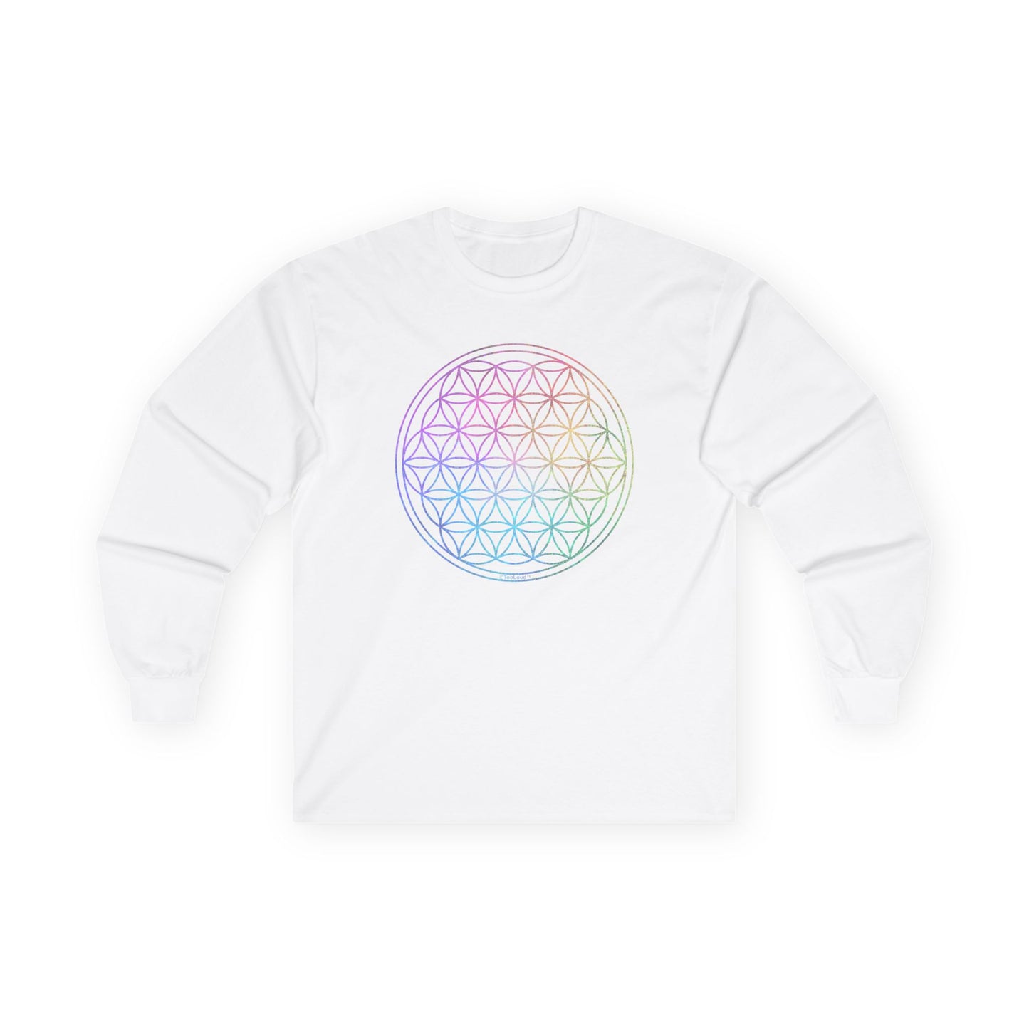 Flower of Life Circle Adult Long Sleeve T-Shirt by TOOLOUD