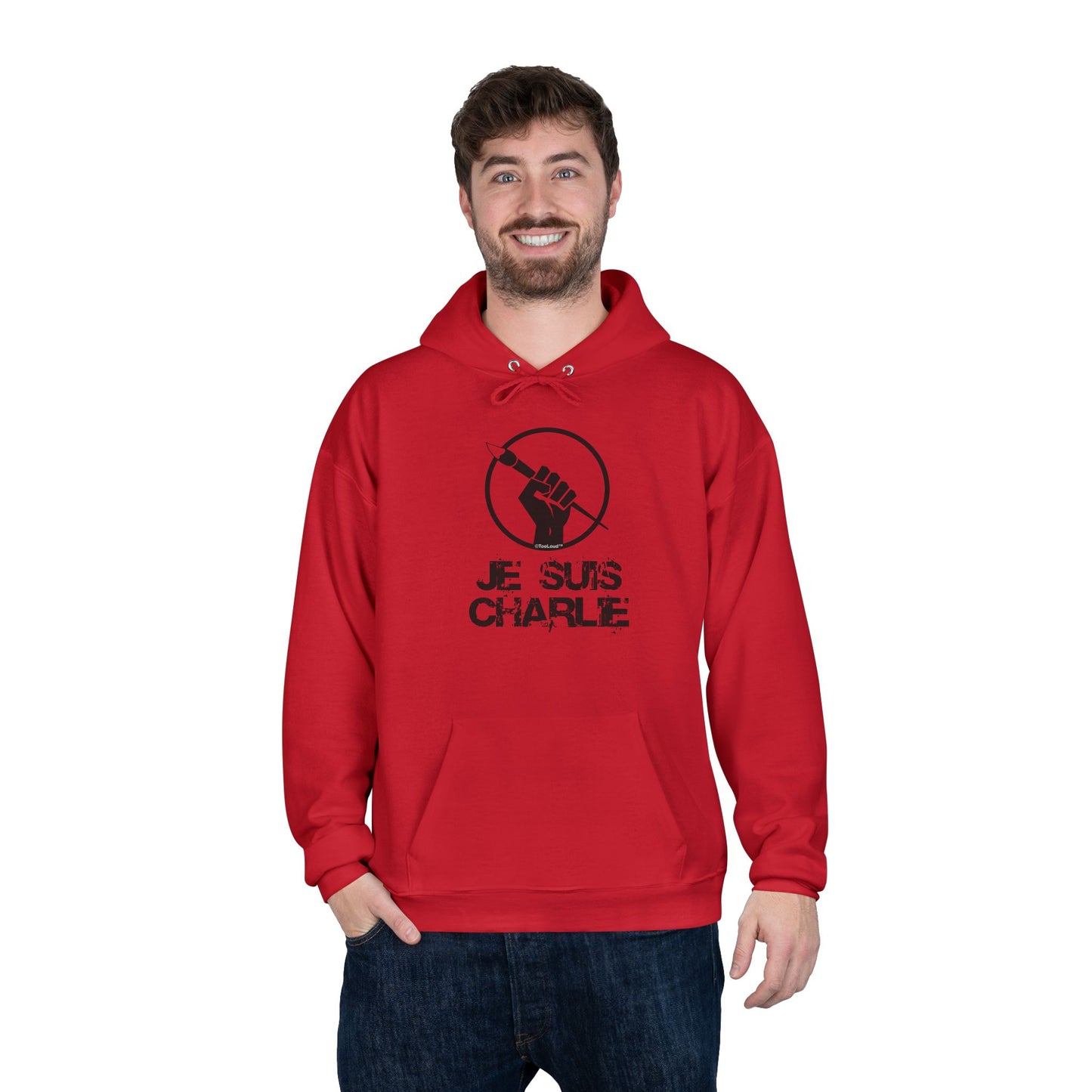 Je Suis Charlie Adult Pullover Hoodie Sweatshirt by TOOLOUD