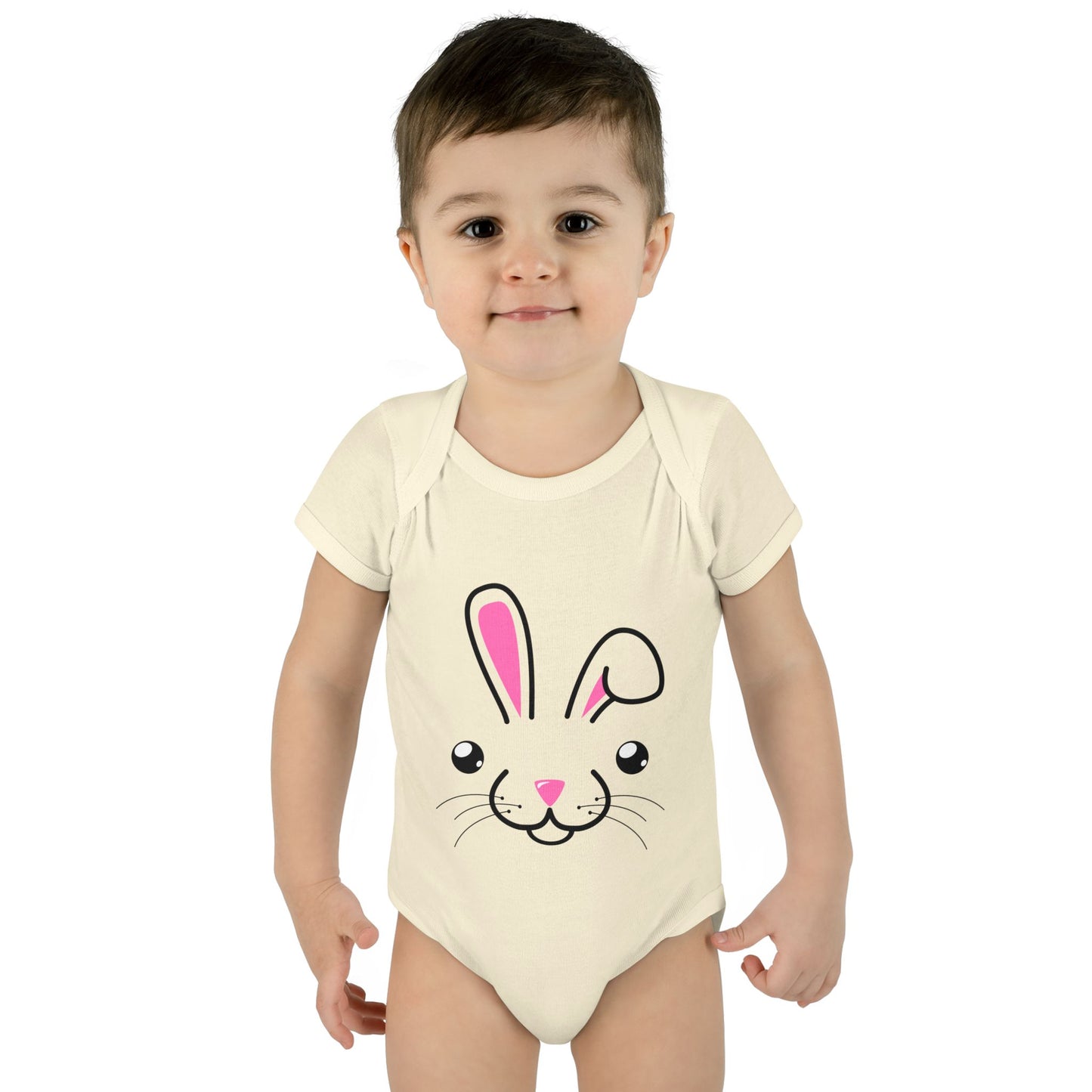 Cute Bunny Face Baby Romper Bodysuit by TOOLOUD