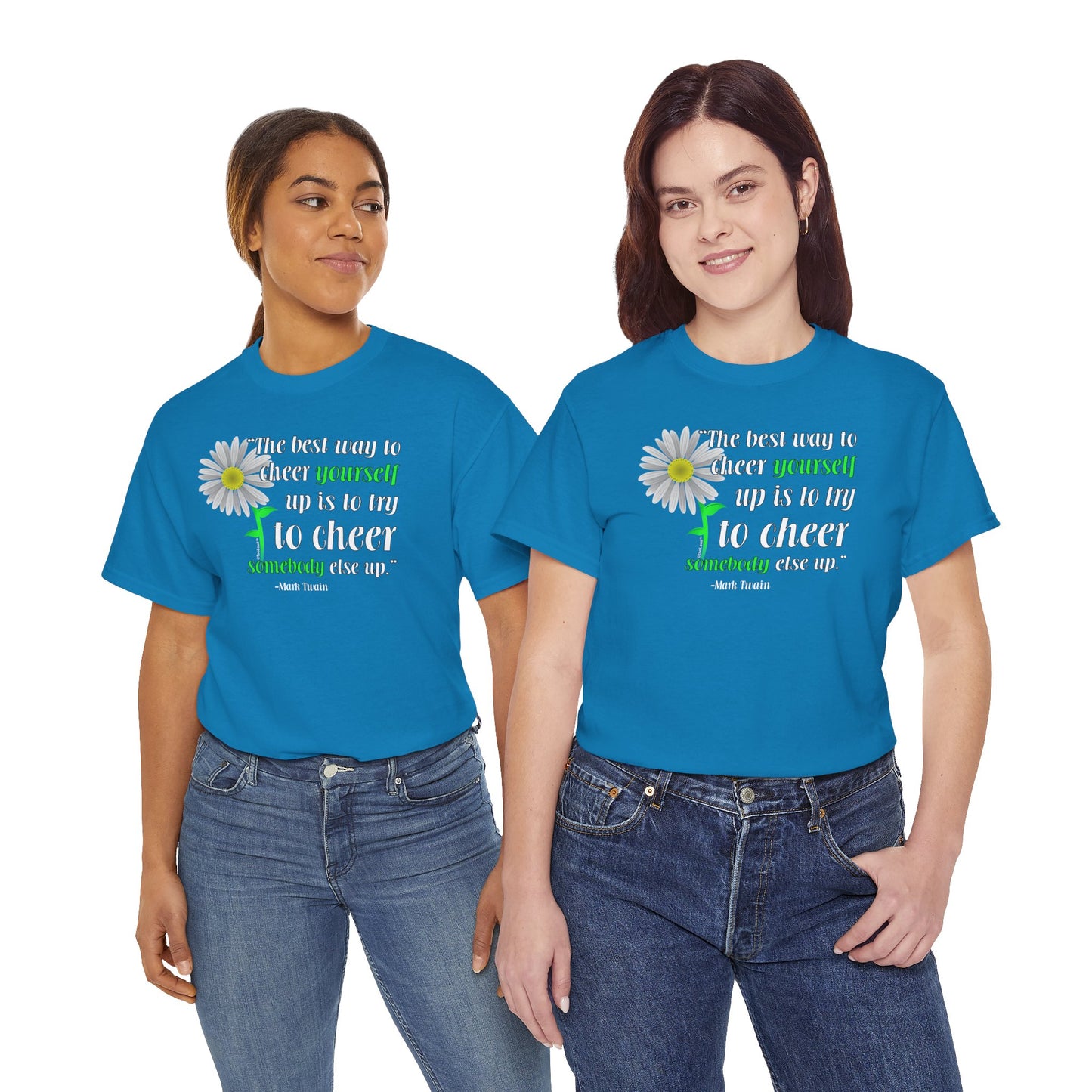 Cheer Yourself Up Mark Twain Adult Unisex T-Shirt by TOOLOUD