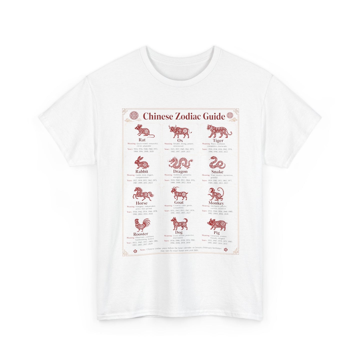 Chinese Zodiac Guide Design #2 T-Shirt by TOOLOUD