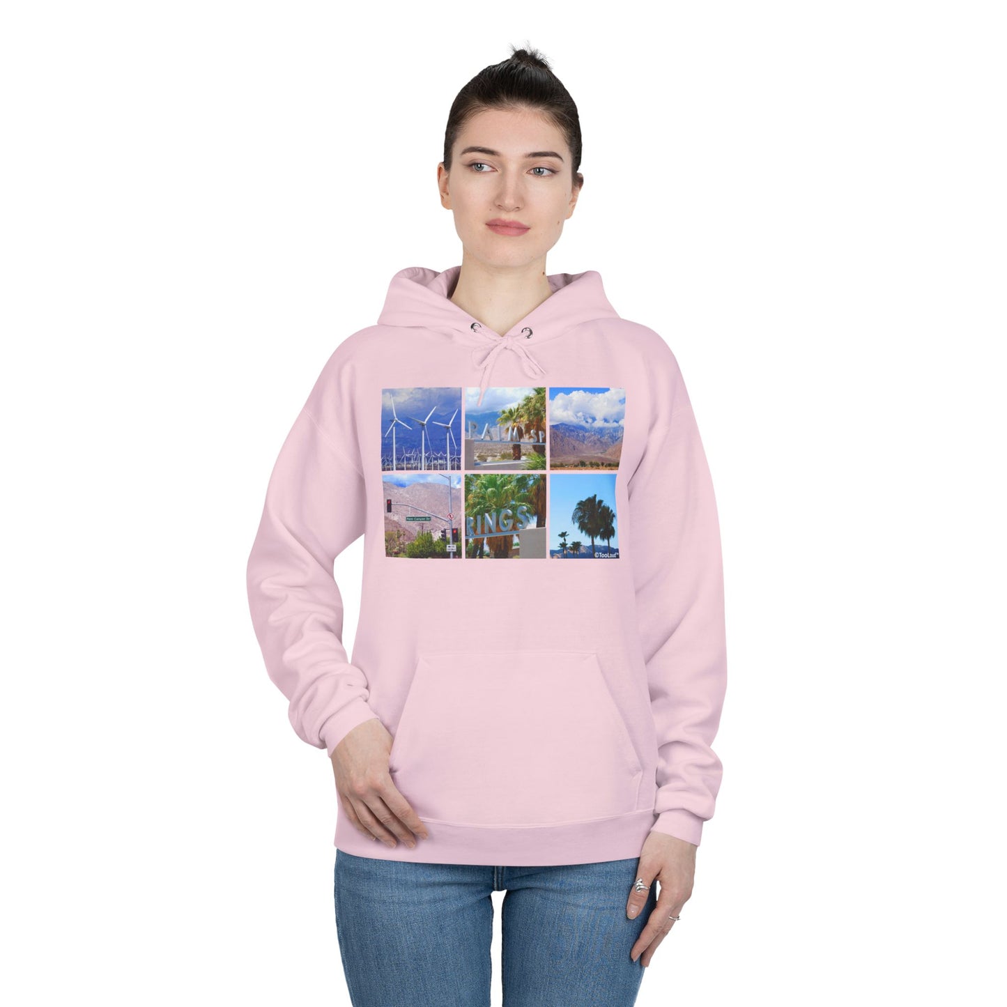 Palm Springs Square Collage Adult Hoodie Sweatshirt by TOOLOUD