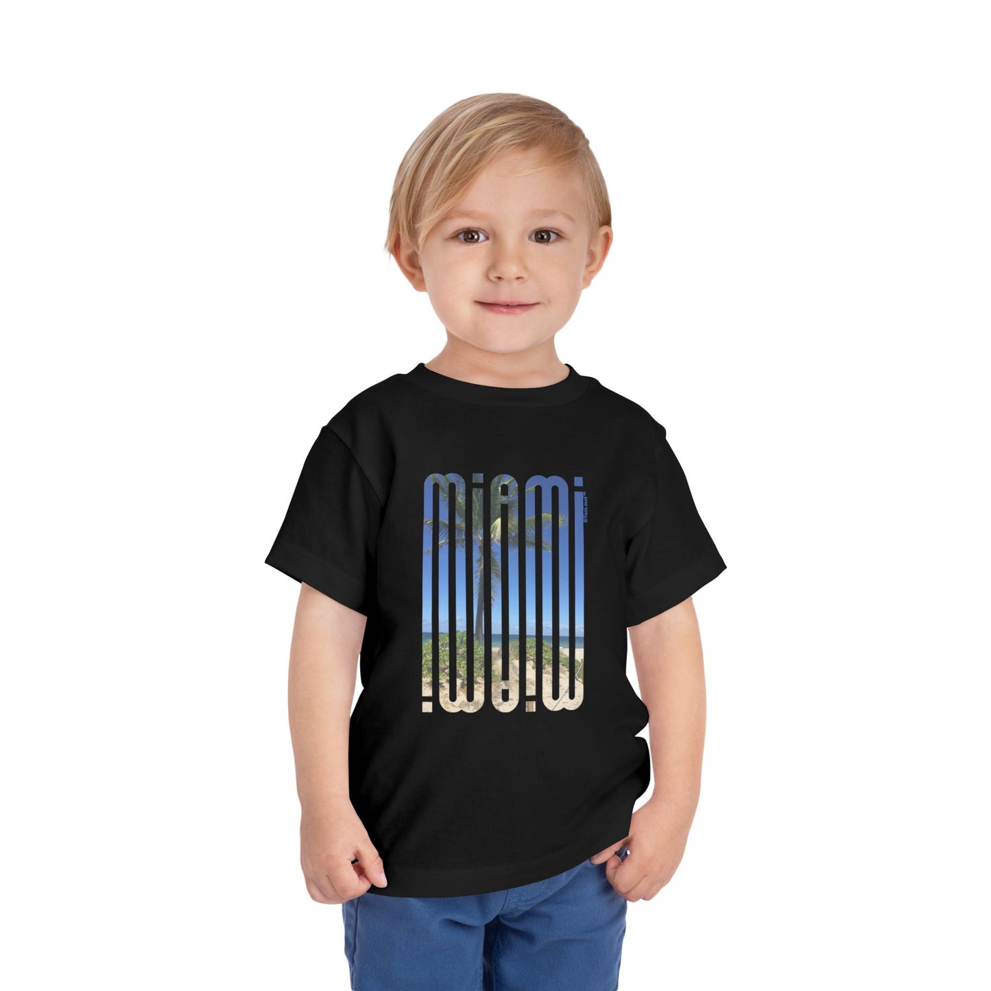 Miami Beach View Mirage Toddler Dark T-Shirt by TOOLOUD