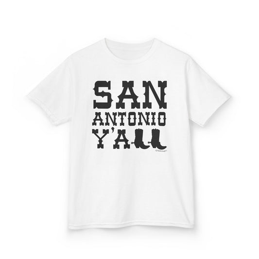 San Antonio Y’all – Boots – Texas Pride Children’s T-Shirt by TOOLOUD