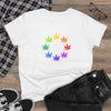 Rainbow Pot - Marijuana Leaf Women’s T-Shirt Cotton Tee (INTL-ORDERS)