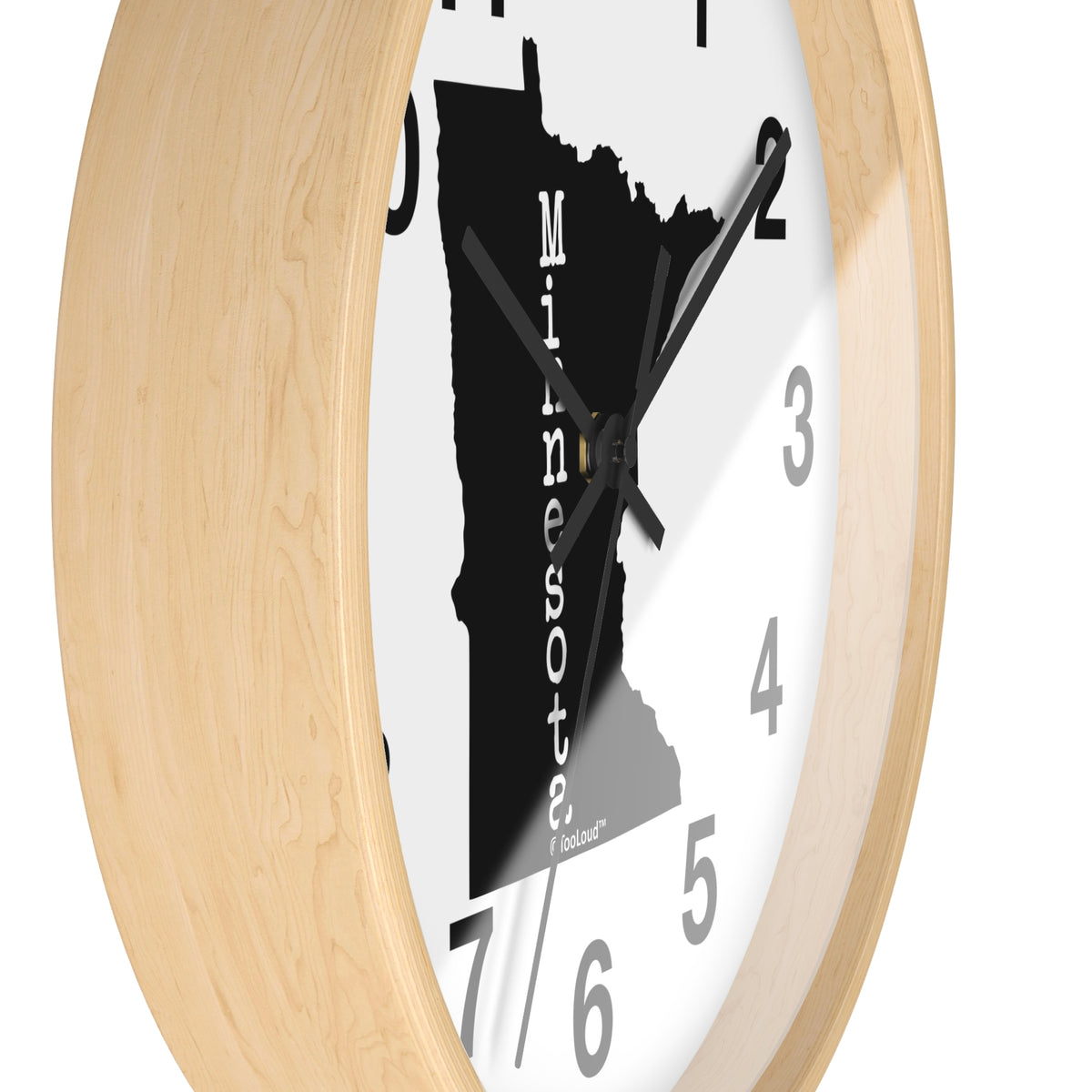 Minnesota – United States Shape 10" Round Wall Clock with Numbers by TOOLOUD