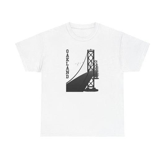 Oakland Text Bay Bridge - Premium Adult T-Shirt State Collection by TOOLOUD