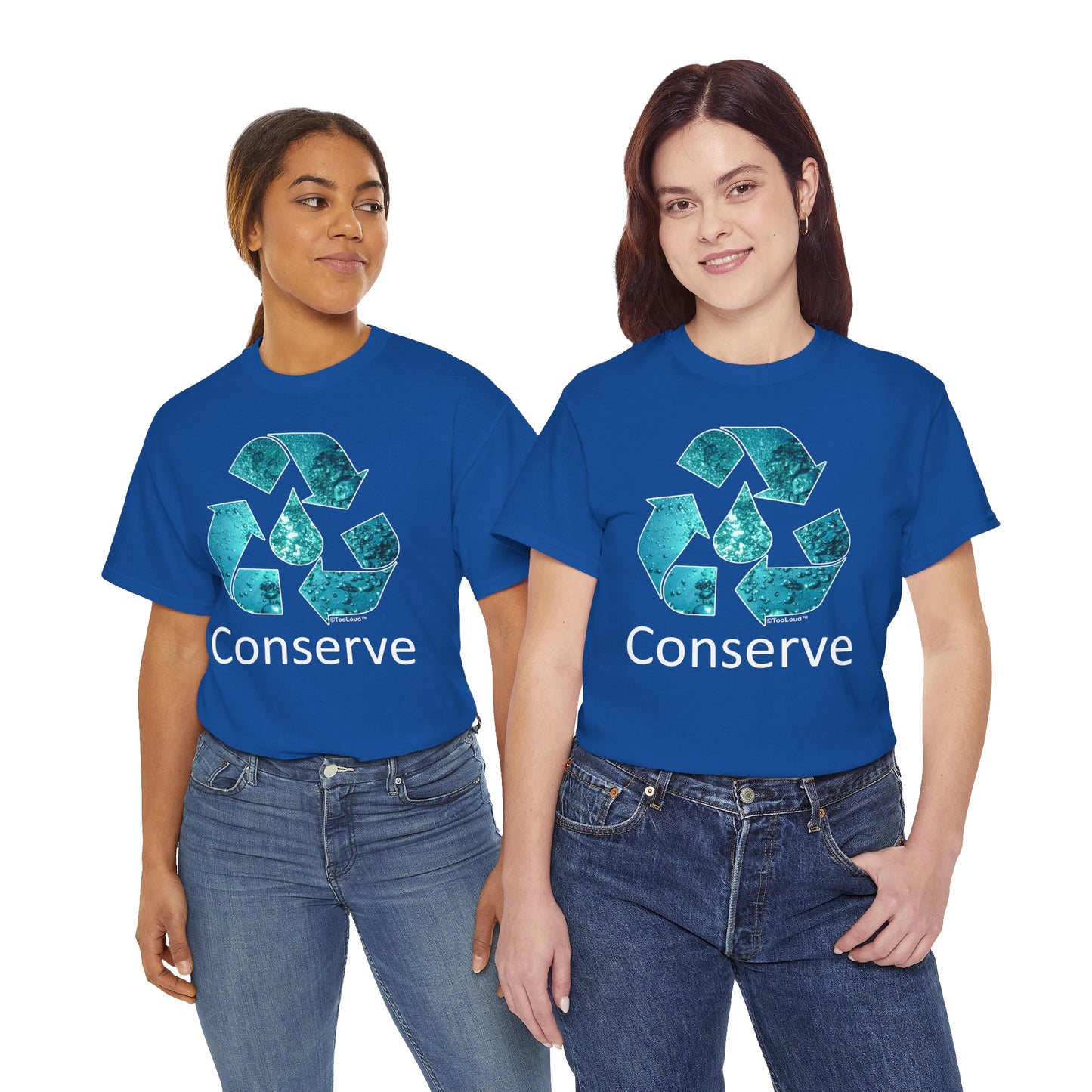 Water Conservation Text Adult Dark T-Shirt by TOOLOUD