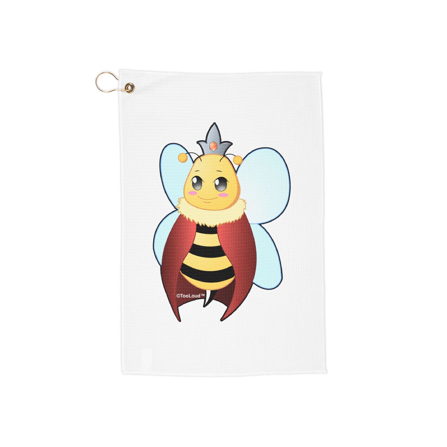 Queen Bee Mother's Day Micro Terry Grommet Golf Towel 16 x 24 Inch by TOOLOUD