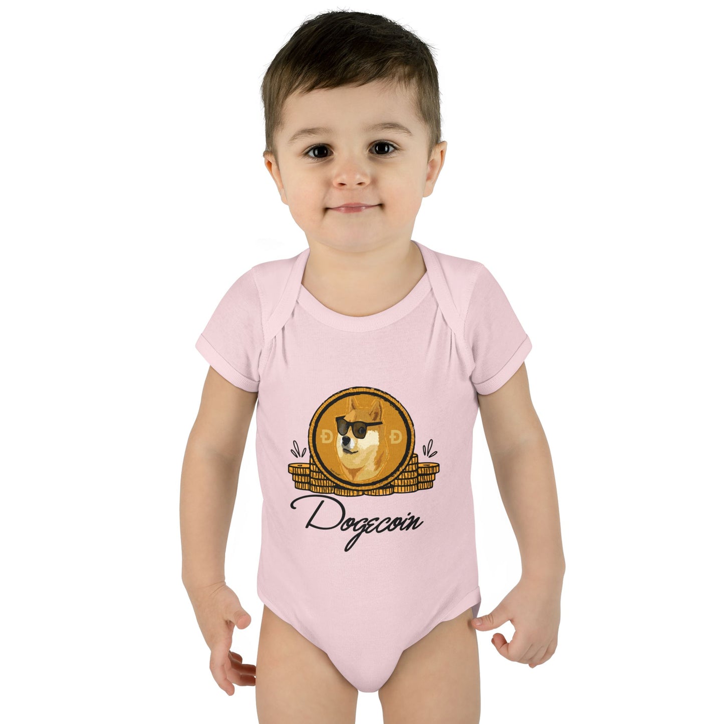 Doge Coins Baby Romper Bodysuit by TOOLOUD