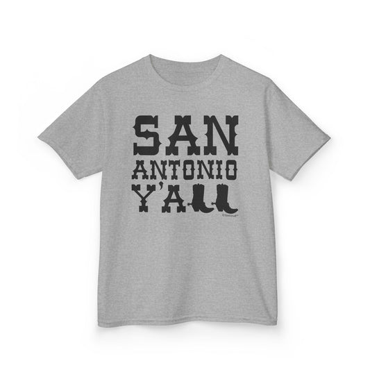 San Antonio Y’all – Boots – Texas Pride Children’s T-Shirt by TOOLOUD