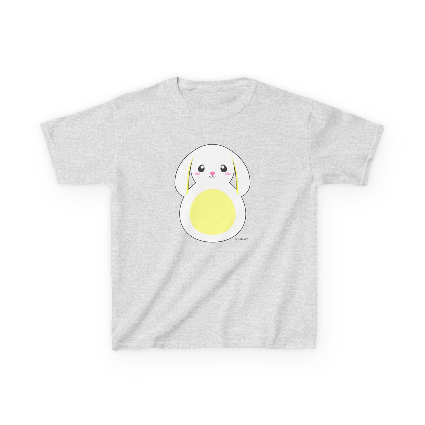 TooLoud Cute Bunny with Floppy Ears - Children’s Unisex T-Shirt Heavy Cotton