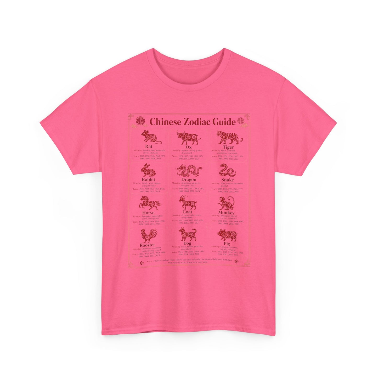 Chinese Zodiac Guide Design #2 T-Shirt by TOOLOUD