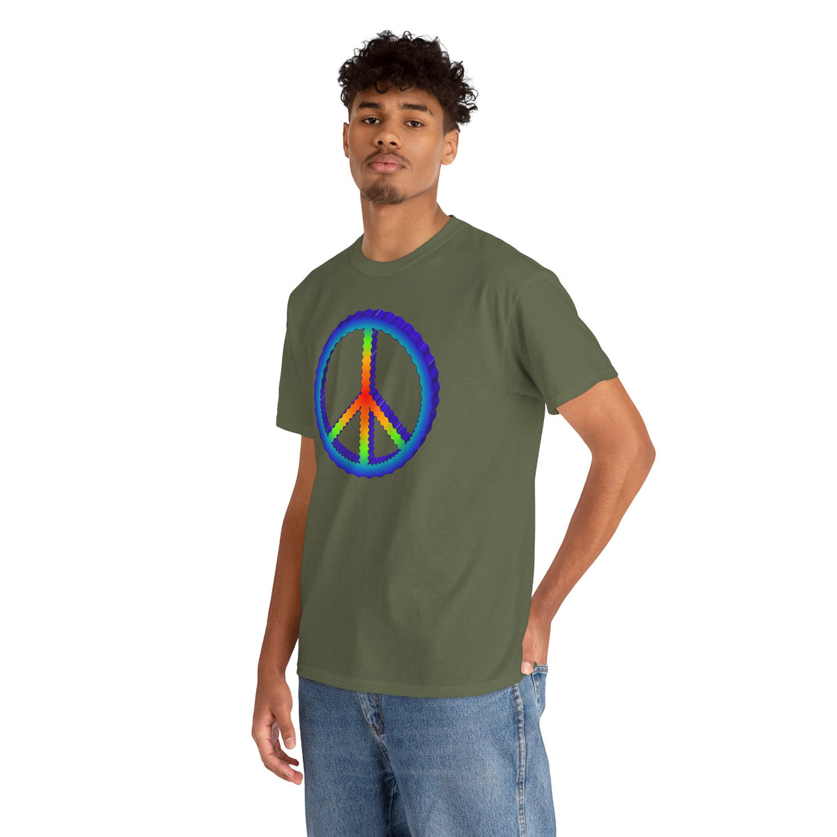 Rainbow Peace Adult Dark T-Shirt by TOOLOUD