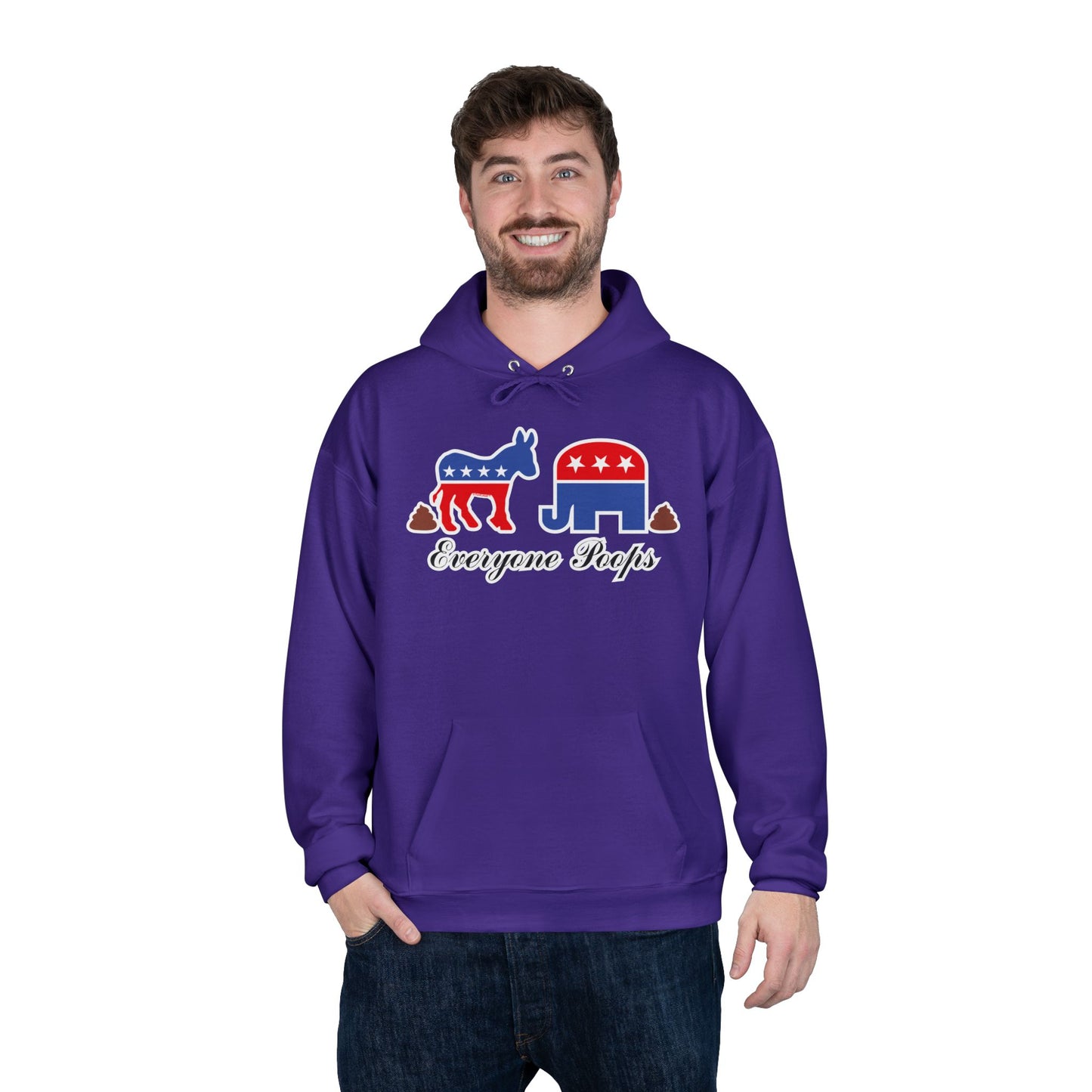 Everyone Poops Donkey Elephant Dark Hoodie Sweatshirt by TOOLOUD™