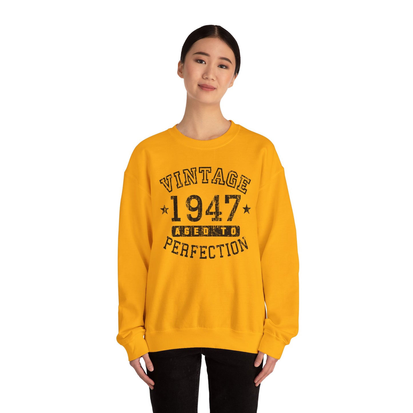 1947 - Vintage Birth Year Sweatshirt Adults Unisex by TOOLOUD