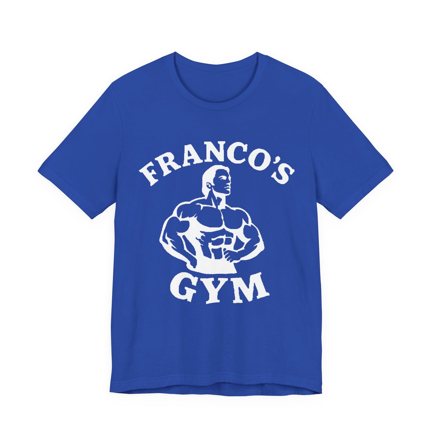 Franco’s Gym Retro Bodybuilder T-Shirt – Vintage 80s Fitness Style