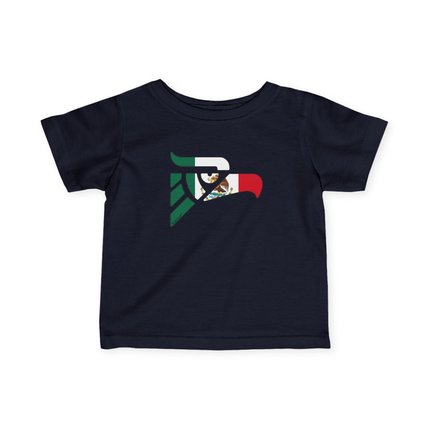 Hecho en Mexico Eagle Symbol – Mexican Flag Infant T-Shirt (Dark) by TOOLOUD