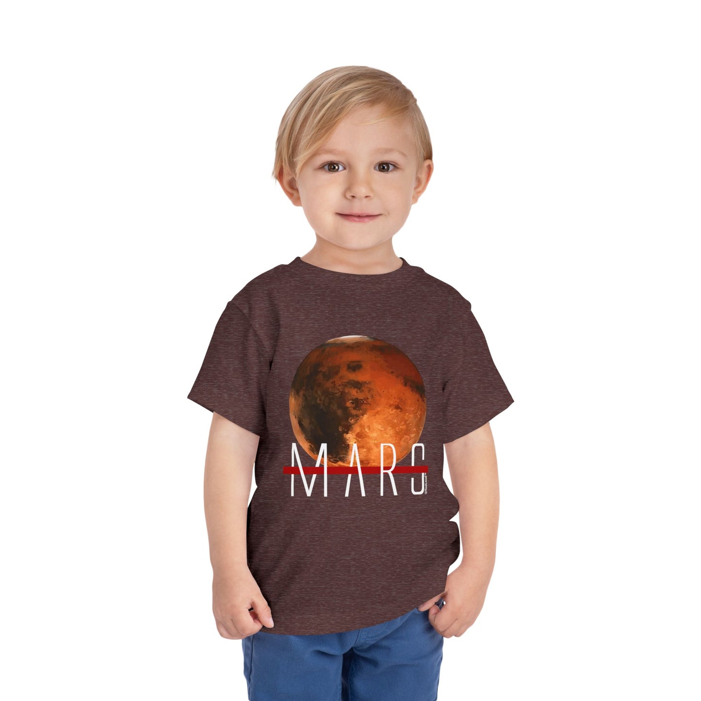 Planet Mars Text Toddler T-Shirt Dark by TOOLOUD