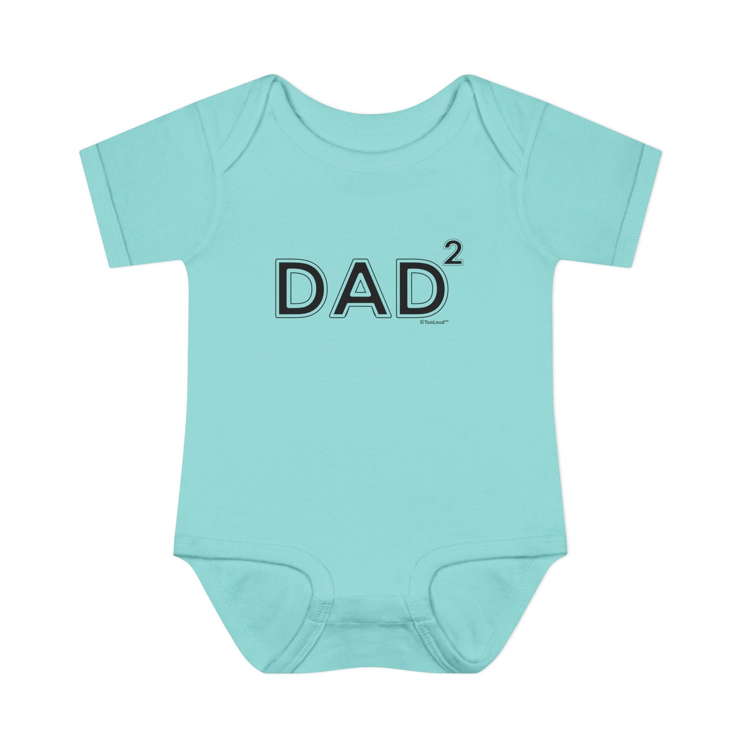 Dad Squared – Dad of Two Baby Romper Bodysuit by TOOLOUD
