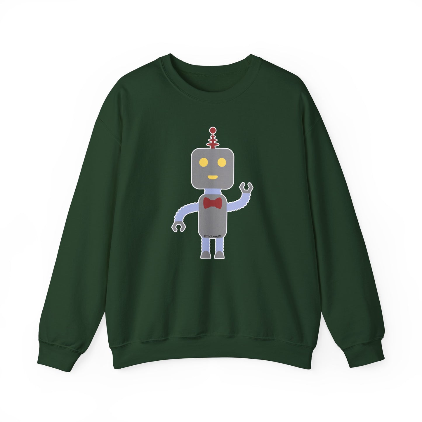 Cute Robot Male Adult Dark Sweatshirt by TOOLOUD