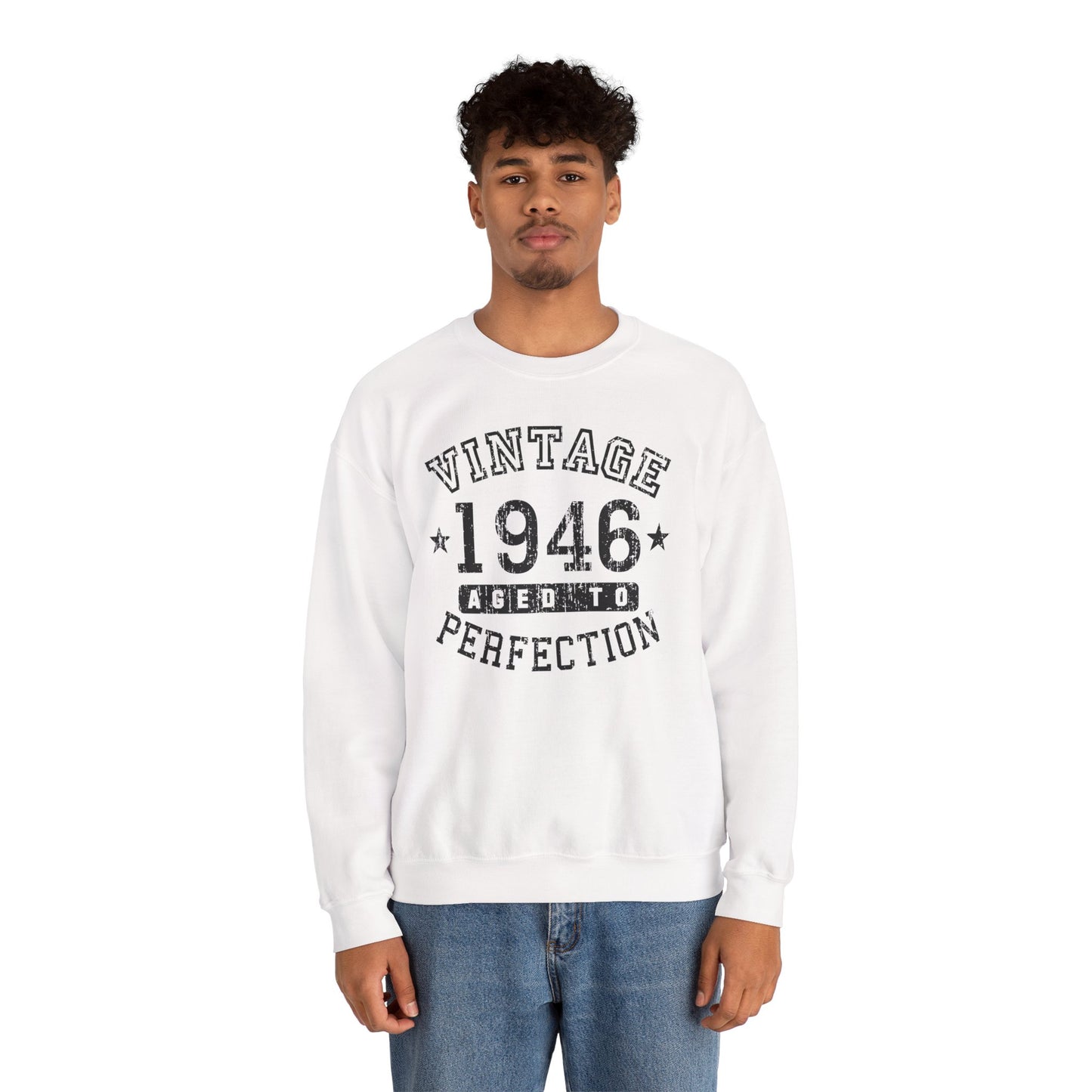 1946 - Vintage Birth Year Sweatshirt Adults Unisex by TOOLOUD