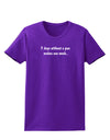 7 Days Without a Pun Makes One Weak Womens Dark T-Shirt-TooLoud-Purple-X-Small-Davson Sales