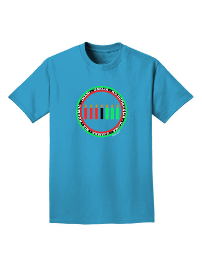 7 Principles Circle Adult Dark T-Shirt-Mens T-Shirt-TooLoud-Turquoise-Small-Davson Sales