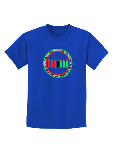 7 Principles Circle Childrens Dark T-Shirt-Childrens T-Shirt-TooLoud-Royal-Blue-X-Small-Davson Sales
