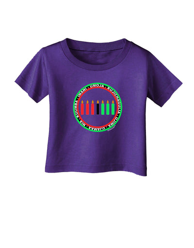 7 Principles Circle Infant T-Shirt Dark-Infant T-Shirt-TooLoud-Purple-06-Months-Davson Sales