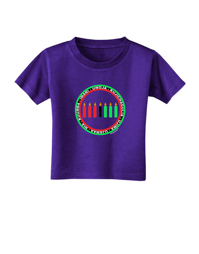 7 Principles Circle Toddler T-Shirt Dark-Toddler T-Shirt-TooLoud-Purple-2T-Davson Sales
