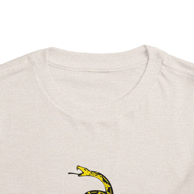 Don't Tread On Me Gadsden Flag Rattlesnake Toddler Short Sleeve T-Shirt