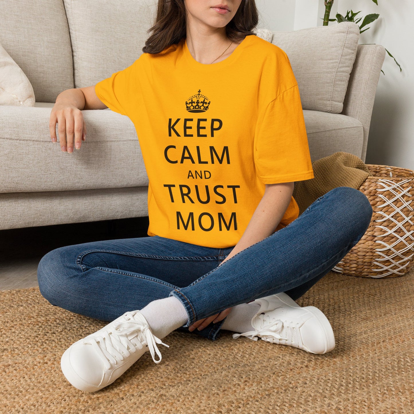 Keep Calm and Trust Mom Women’s T-Shirt by TOOLOUD