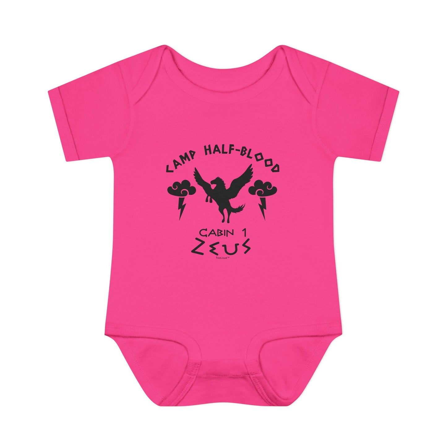 Camp Half Blood Cabin 1 Zeus Baby Romper Bodysuit by TOOLOUD
