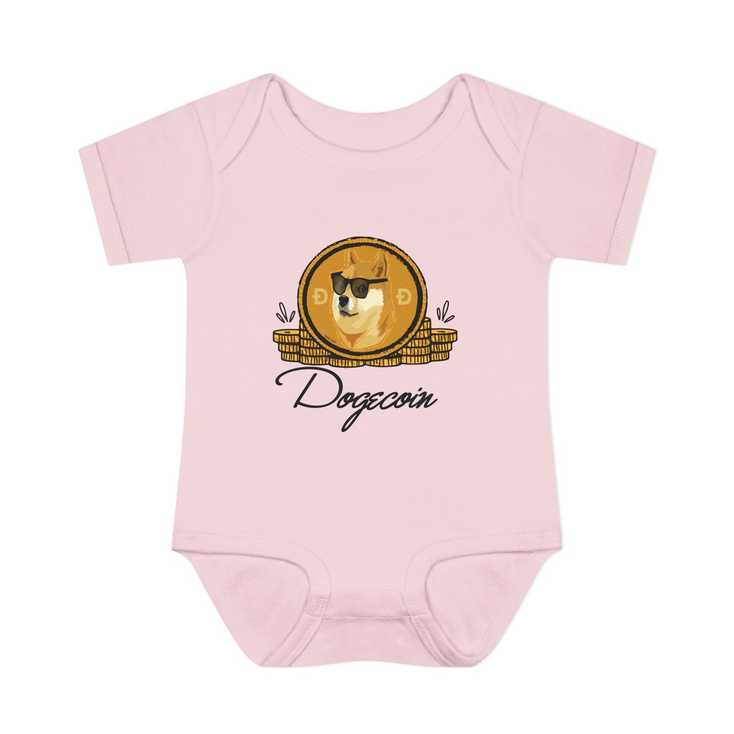 Doge Coins Baby Romper Bodysuit by TOOLOUD