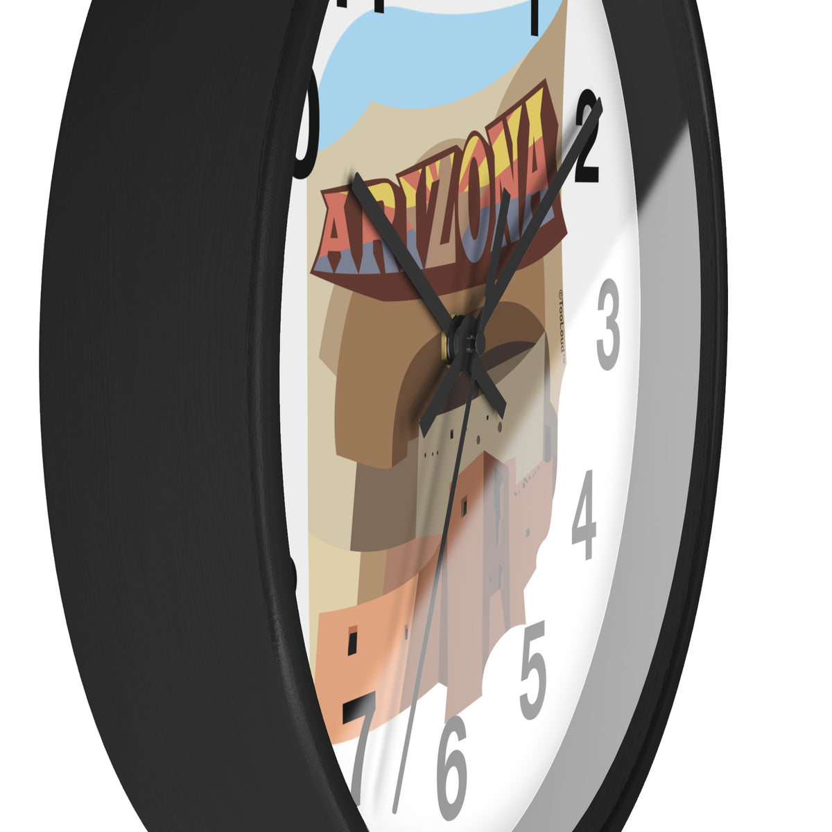 Arizona Montezuma Castle 10" Round Wall Clock with Numbers by TOOLOUD