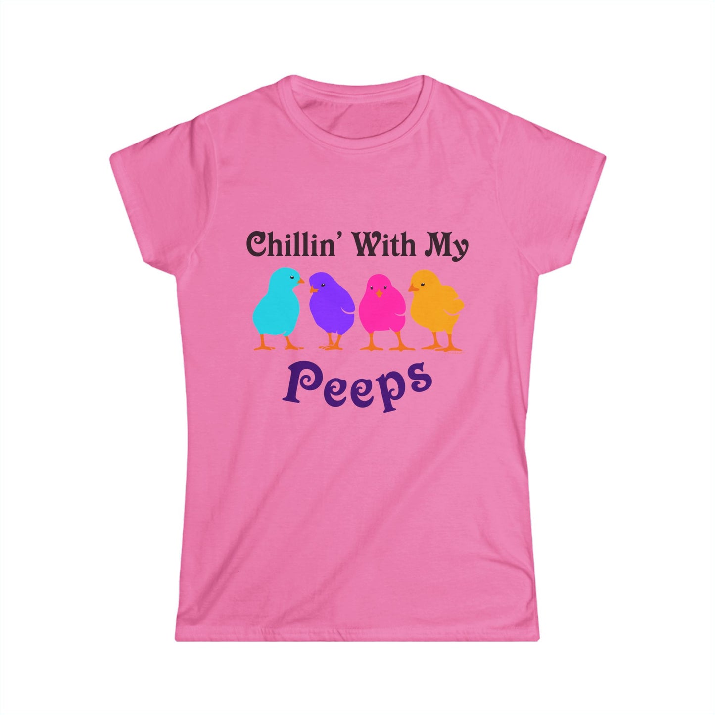 Chillin with My Peeps Easter Womens Juniors T-Shirt by TOOLOUD