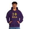 TooLoud I Love NOLA Fleur de Lis Unisex Hoodie Sweatshirt